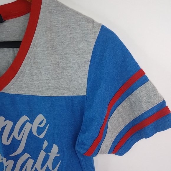 George Strait S Blue Red Gray T Top - Picture 3 of 6